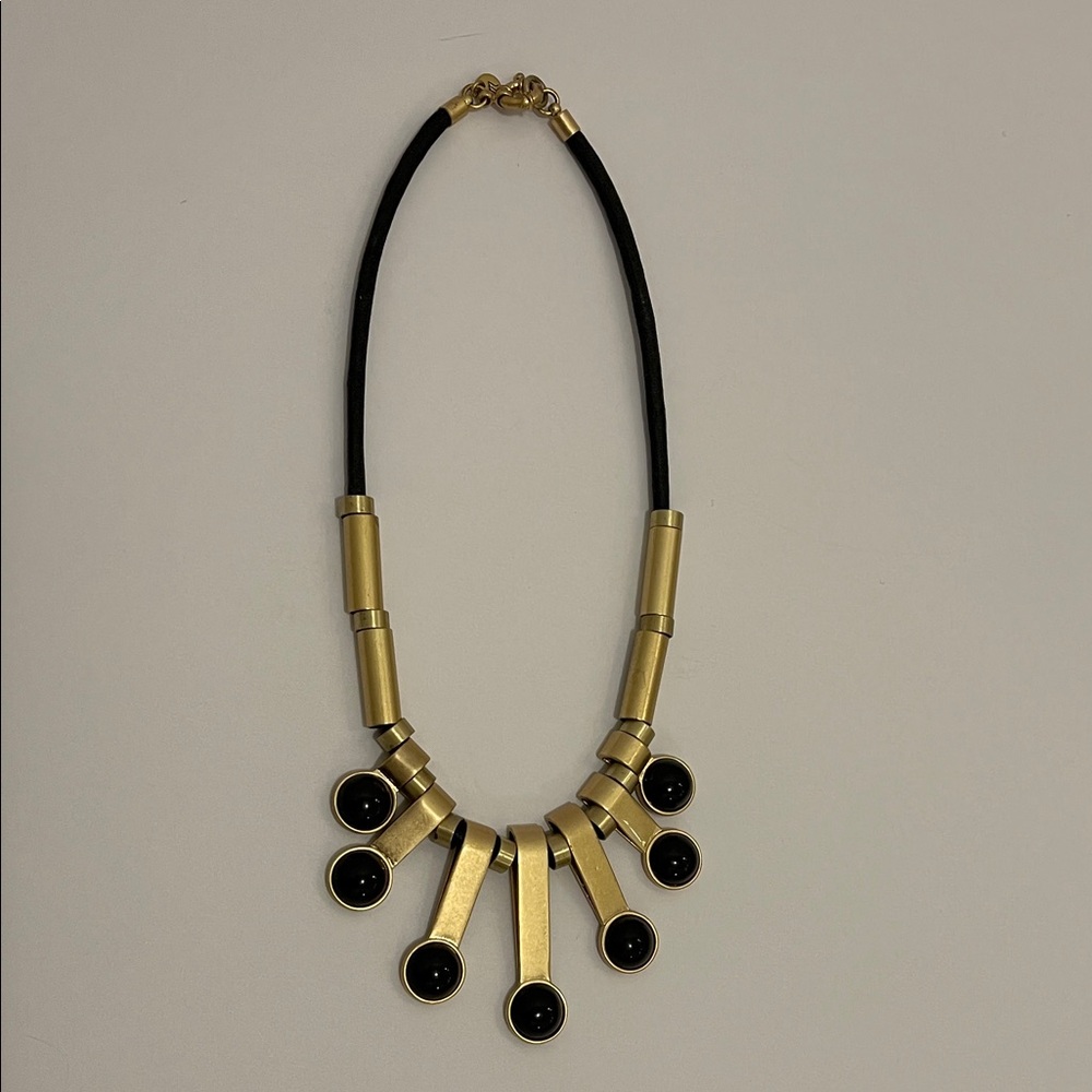 Madewell chunky black and gold statement necklace